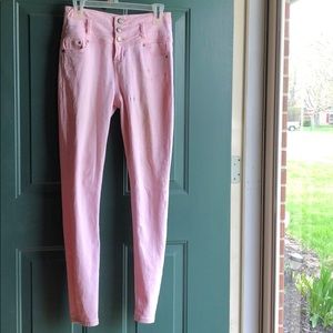 Pink high waist pants